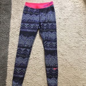 Nike Pro Dry Fit Leggings Fleece Lined M Medium